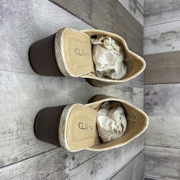 CL by Laundry Catherin Lizard Print Mules Size 8 - Picture 8 of 9